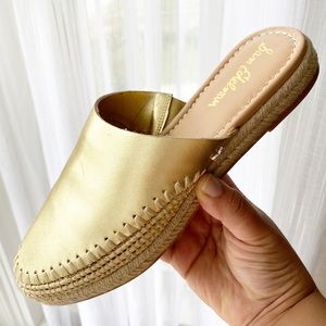 Sam Edelman Gold Mules Platform size 9
